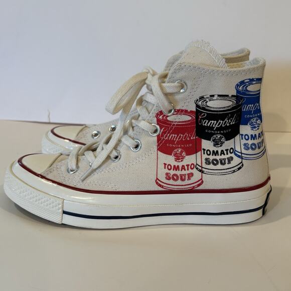 NEW Converse All Star Chuck Taylor Andy Warhol Campbell’s Soup Cans Sneaker W6 - Picture 1 of 14
